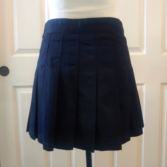 John Galt/Brandy Melville Pleated Skirt Dark Navy Women's Size XS-M (One Size) - Picture 2 of 8